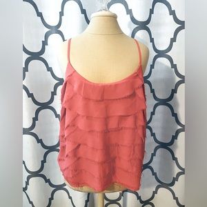 🤍Gianni Bini salmon colored layered tank🤍